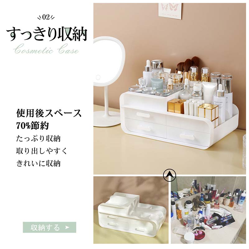 楽天市場】【楽天1位】化粧品 収納 ボックス メイクボックス 可愛い