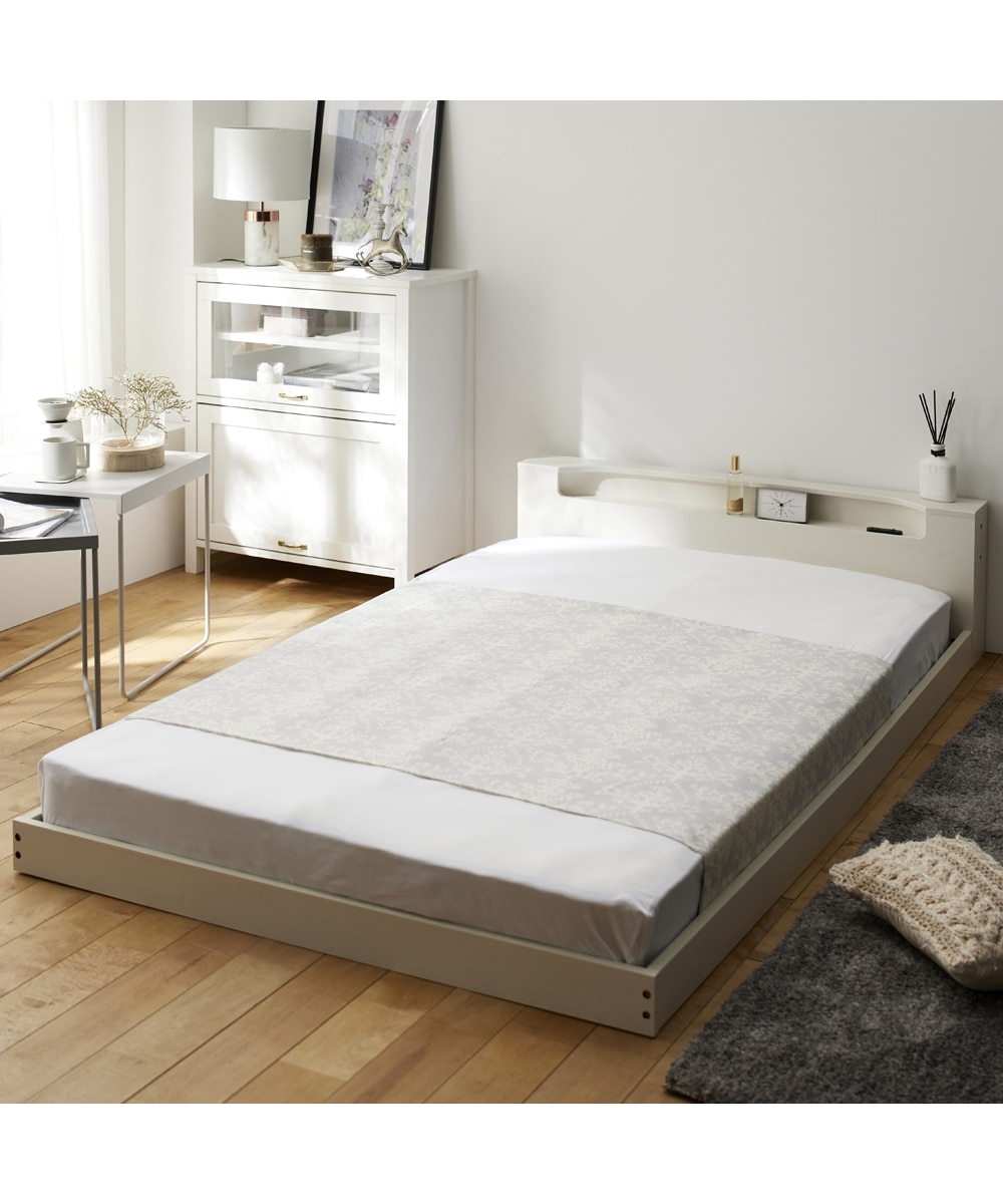 棚・コンセント・照明付き連結可能なフロアベッド 通販【ニッセン】