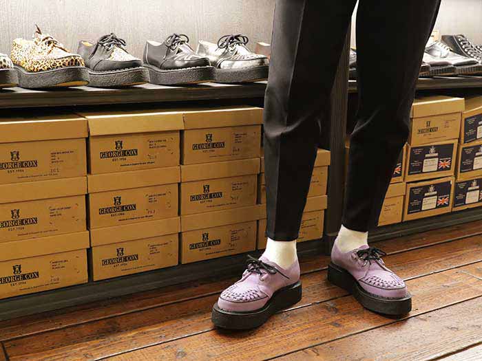 ジョージコックス3588ライラックスエード ブラックインターレース