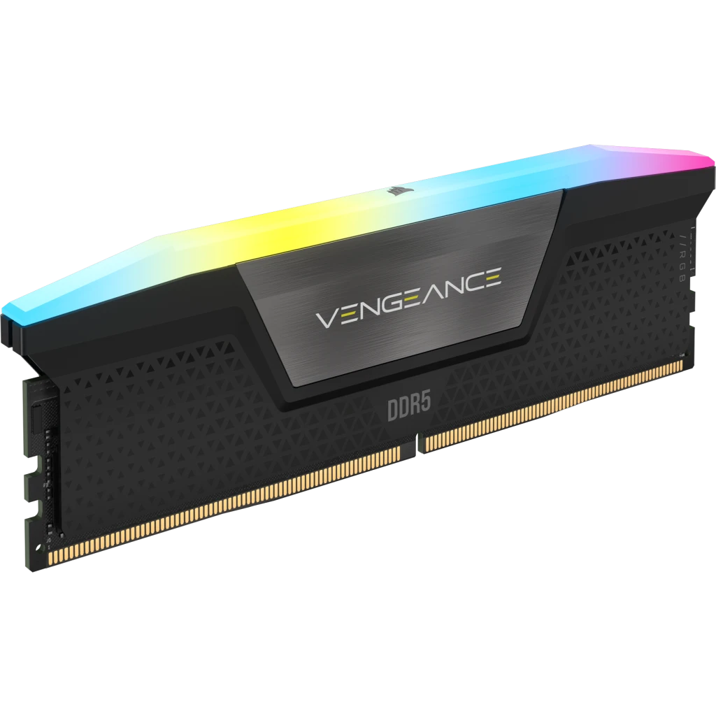 VENGEANCE® RGB 32GB (2x16GB) DDR5 DRAM 7200MHz C34 Memory Kit — Black