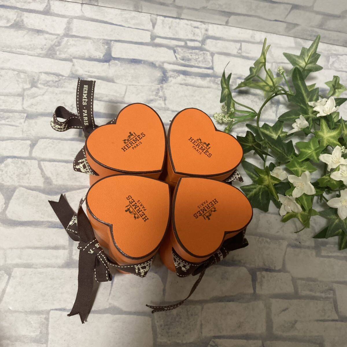 バレンタイン限定 エルメス ツイリーボックス ハート型 4個セット 幸せ