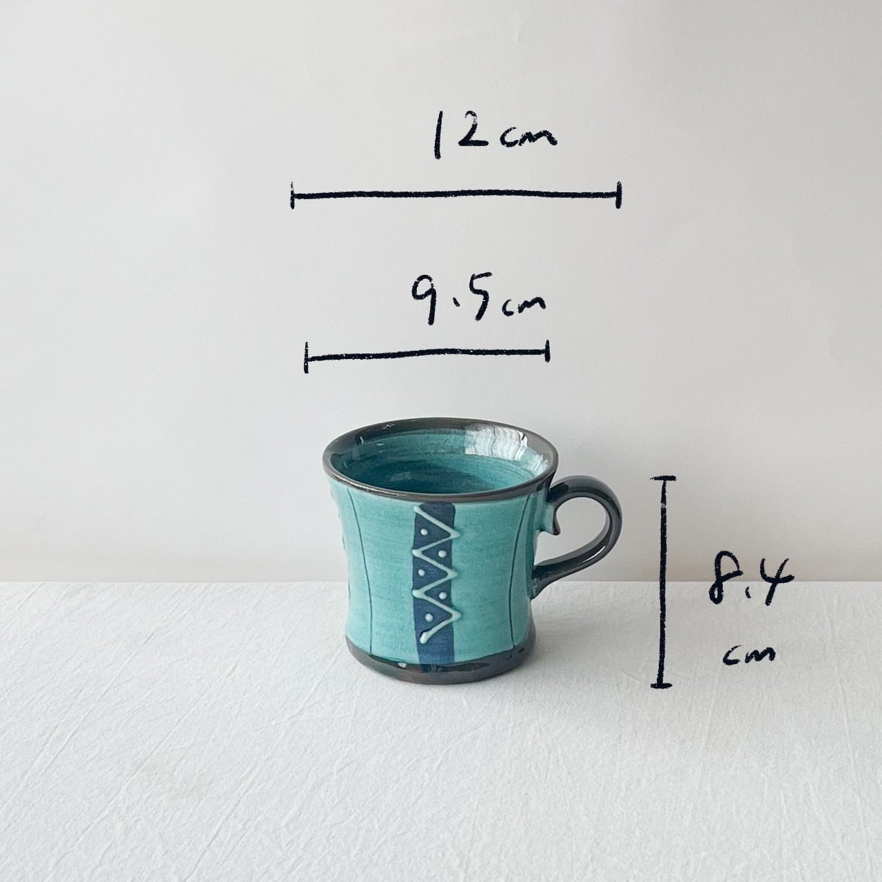 エメラルドのマグカップ【ジグザグ】 | Kamani | 多治見で営む 美濃焼