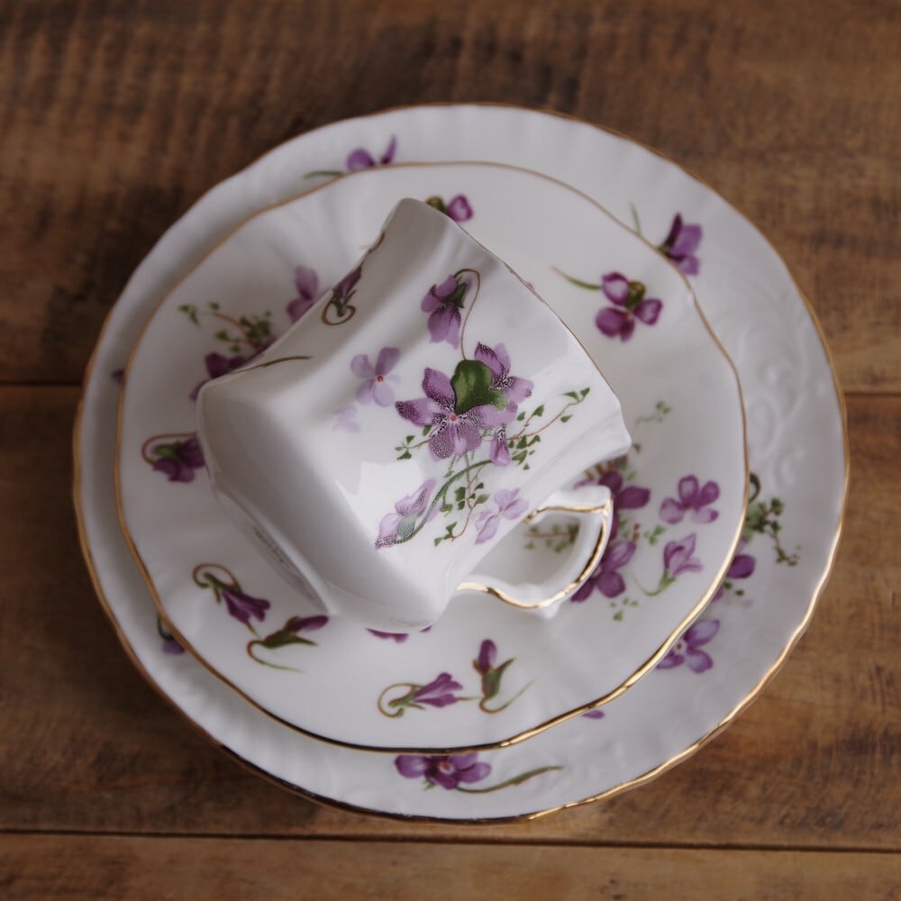 ハマースレイ ヴィクトリアンバイオレット コーヒーカップ ソーサー