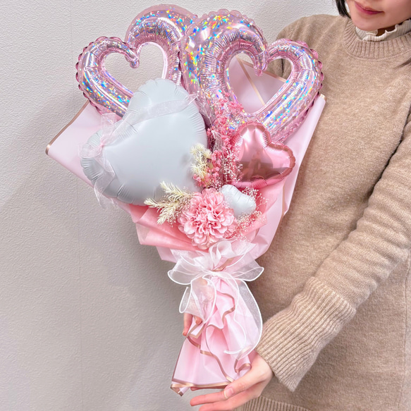 卒業祝いバルーンブーケ │ ピンク バルーンギフト 花束 卒業式 JK
