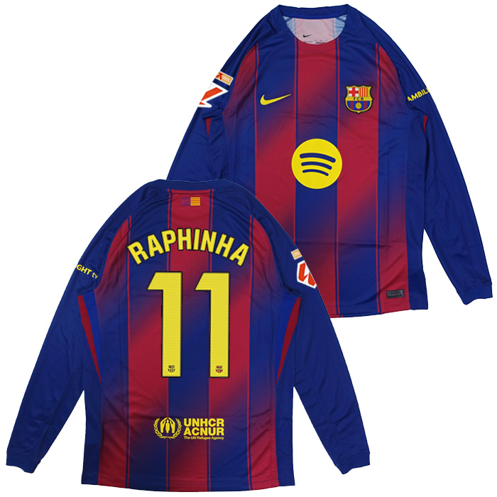 FCバルセロナ 25-26 ホーム 長袖 ユニフォーム No.11 ハフィーニャ +