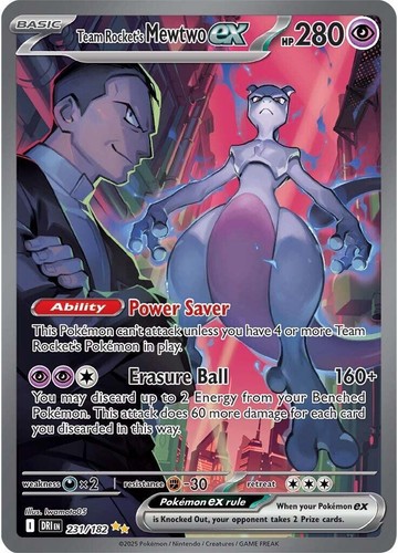 Pokémon Basic Team Rockets Mewtwo Ex 280 Ability Power Saver 081