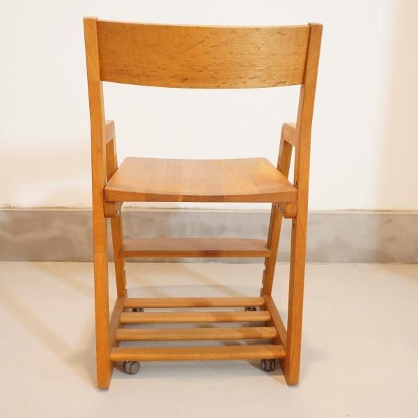 HIDA(飛騨産業) キツツキマーク オーク材 デスクチェアー。成長に