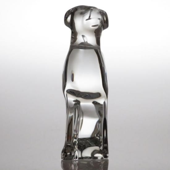 バカラ フィギュリン ○ 犬 イヌ 置物 オーナメント クリスタル 干支