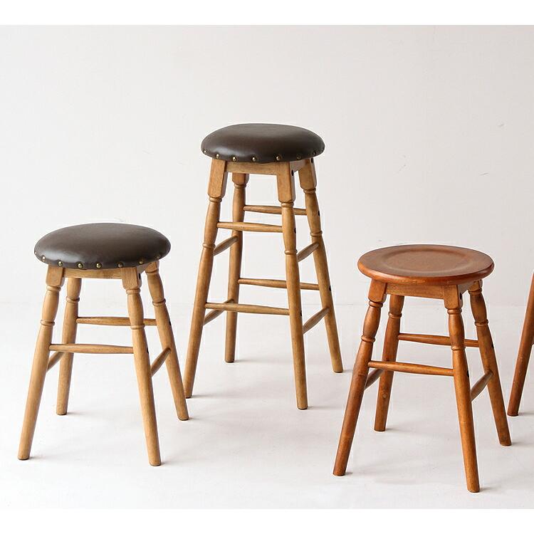 英国アンティーク木製スツール/丸椅子イス/踏み台/腰掛け/飾り棚(91-51