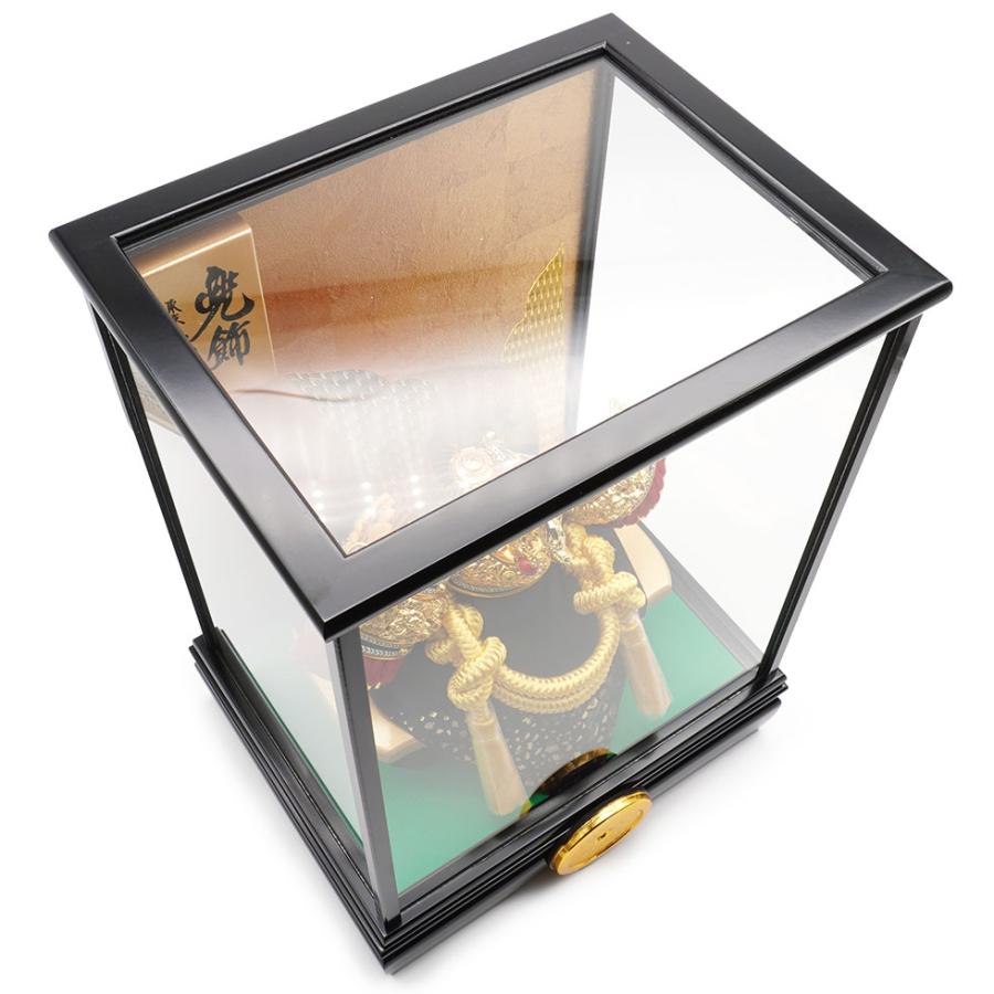 久月 久月作 8号 兜 黒塗りケース飾り 五月人形/兜飾り/端午の節句