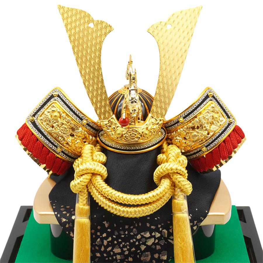 久月 久月作 8号 兜 黒塗りケース飾り 五月人形/兜飾り/端午の節句