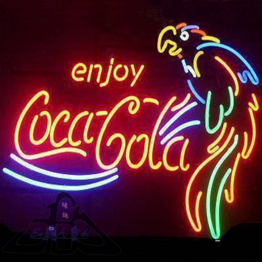 ガラス ネオンサイン オウム デザイン アメリカン雑貨 Coca-Cola