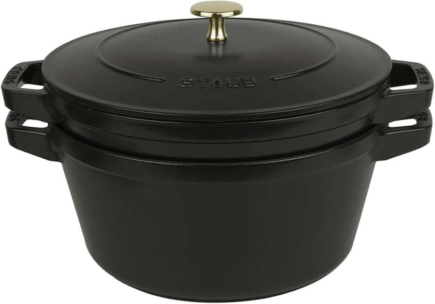 Amazon | ストウブ 鍋 24cm ココットとフライパンの3個セット ブラック