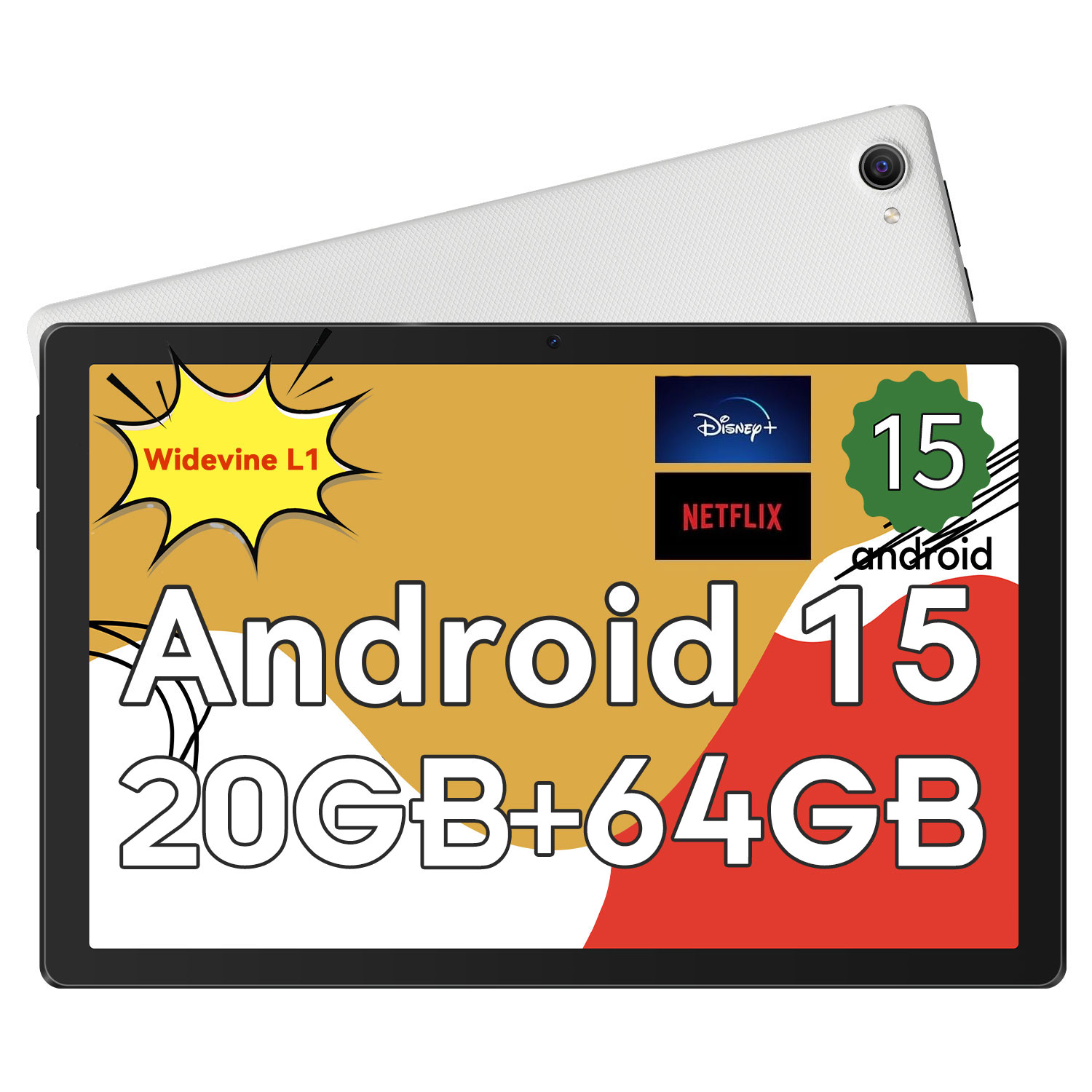 タブレット 10インチ Android 15 Wi-Fiモデル20GB+64GB+1TB拡張