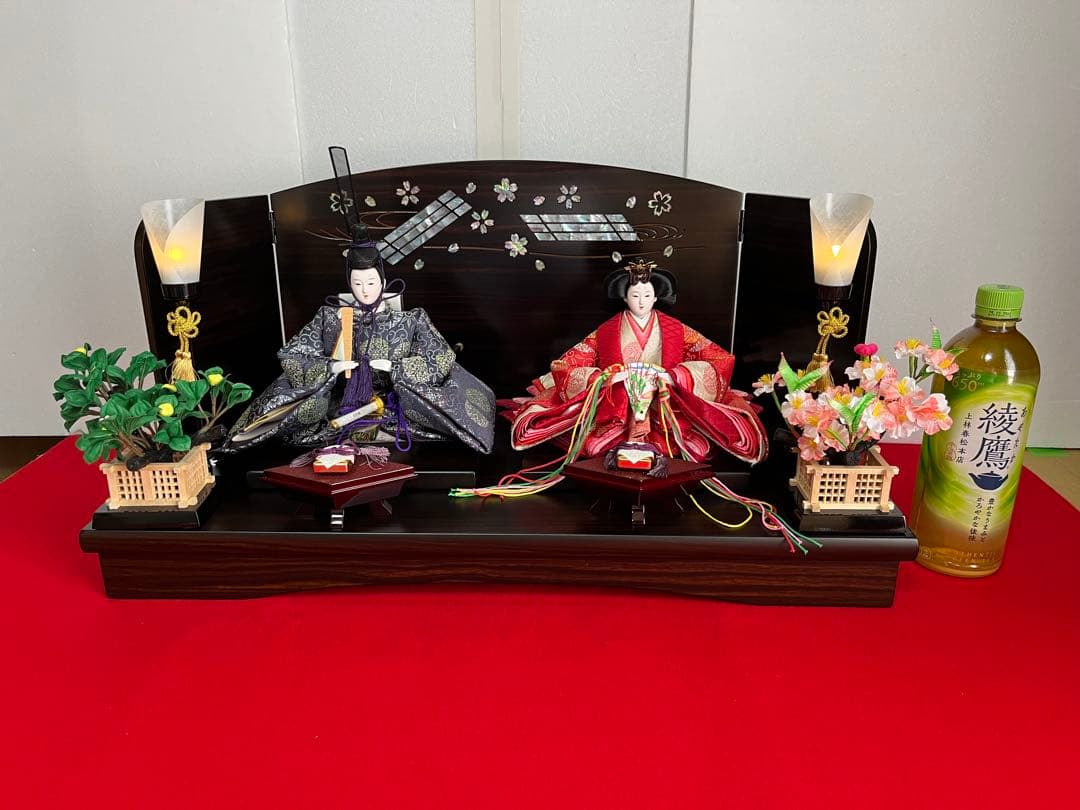 親王飾り　桜筏(さくらいかだ)セット №073316｜桜流水｜親王飾り｜きれい｜ – 人形のあいはる