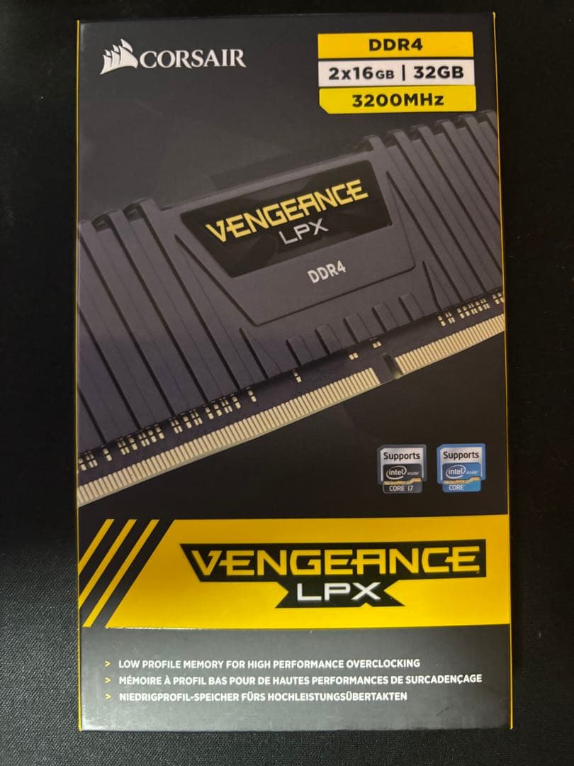 メモリー CORSAIR VENGEANCE LPX DDR4 32GB 3200Mhz CORSAIR Vengeance LPX DDR4 RAM 32GB (2x16GB) 3200MHz CL16-20-20-38