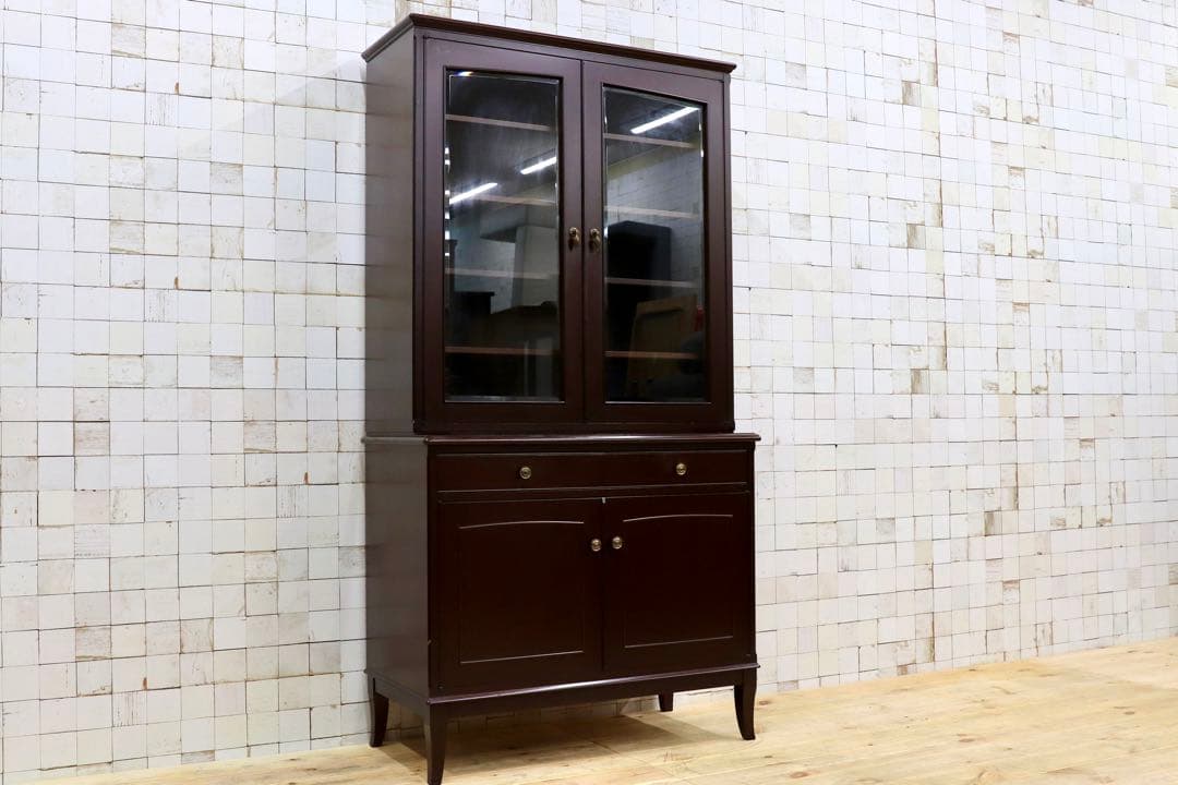 GMHO68○メープル不二家 食器棚 カップボード キャビネット クラシック 楽天市場】神戸洋家具 メープル不二家 カップボード マホガニー材 収納