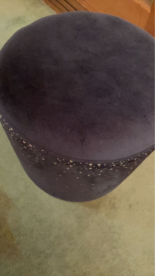 美品】星空のジュエリースツール☆彡濃紺ネイビー×ゴールド脚の