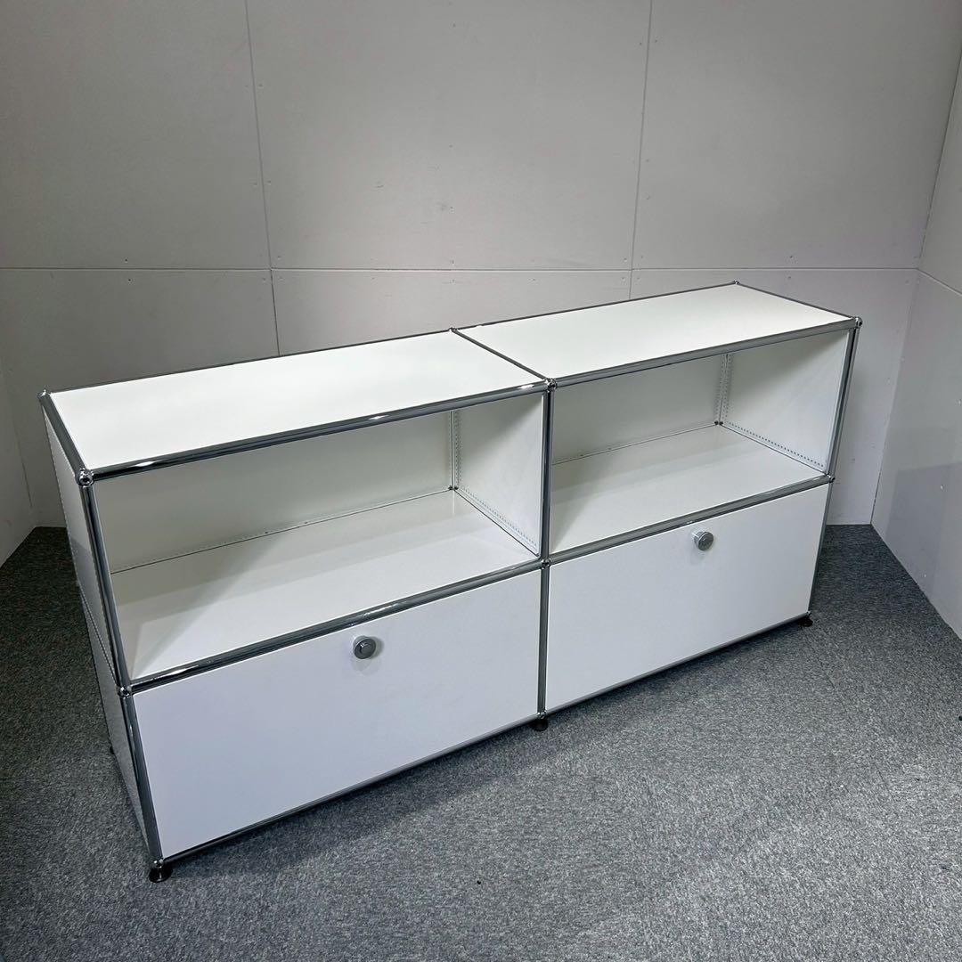 【美品】USM Haller キャビネット2列2段 ピュアホワイト usm-haller-upcycle-u_usm-