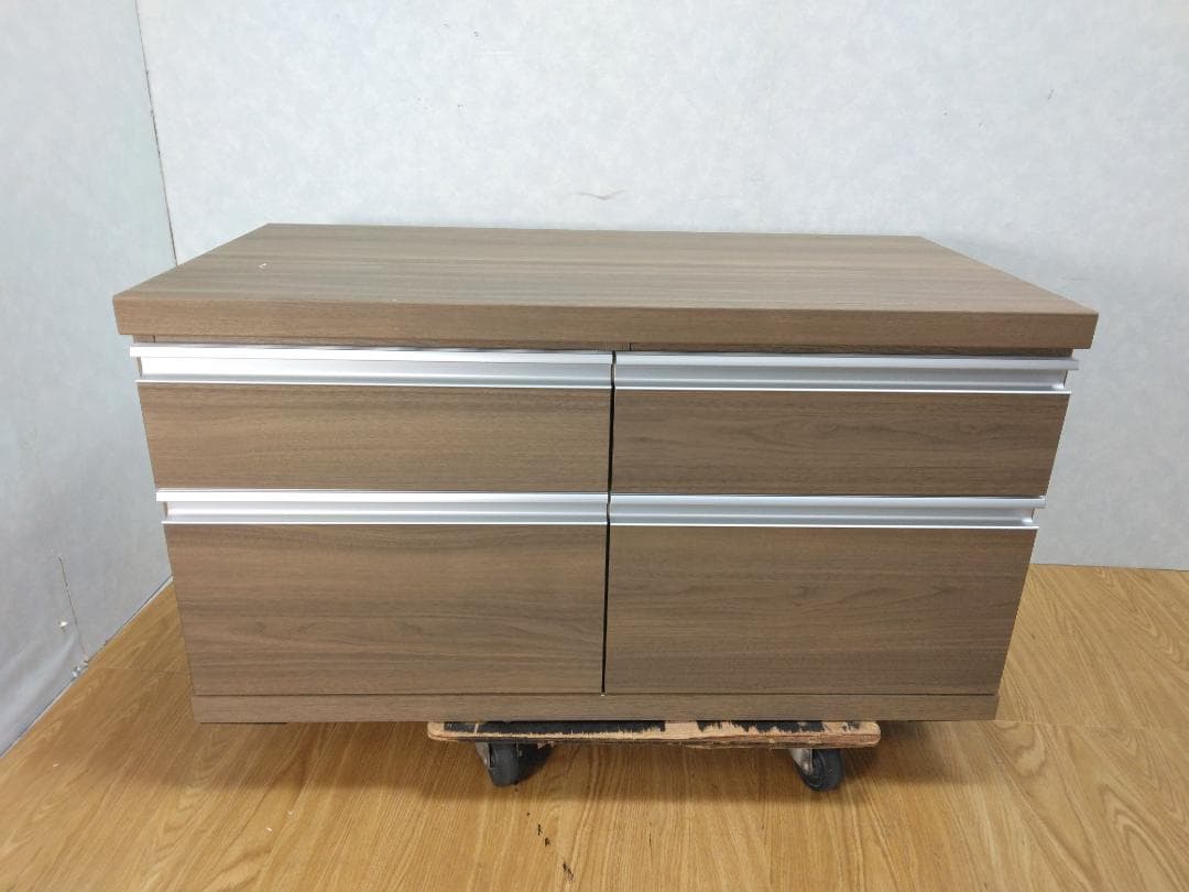 K☆1071 フナモコ ローチェスト FLG-90S 未使用品 軒先渡し】フナモコ NEW LATTICE ローチェスト ホワイトウッド 幅1096