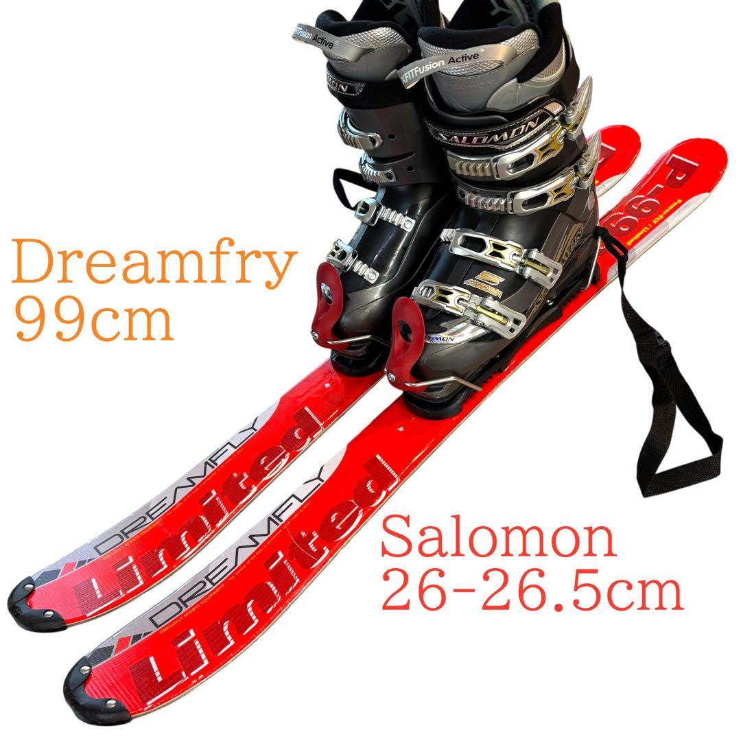 メンズショートスキーセット　ファンスキー　　Salomon 26-26.5cm メンズ SALOMON ショートスキー ファンスキーセット 26-26.5cm - メルカリ