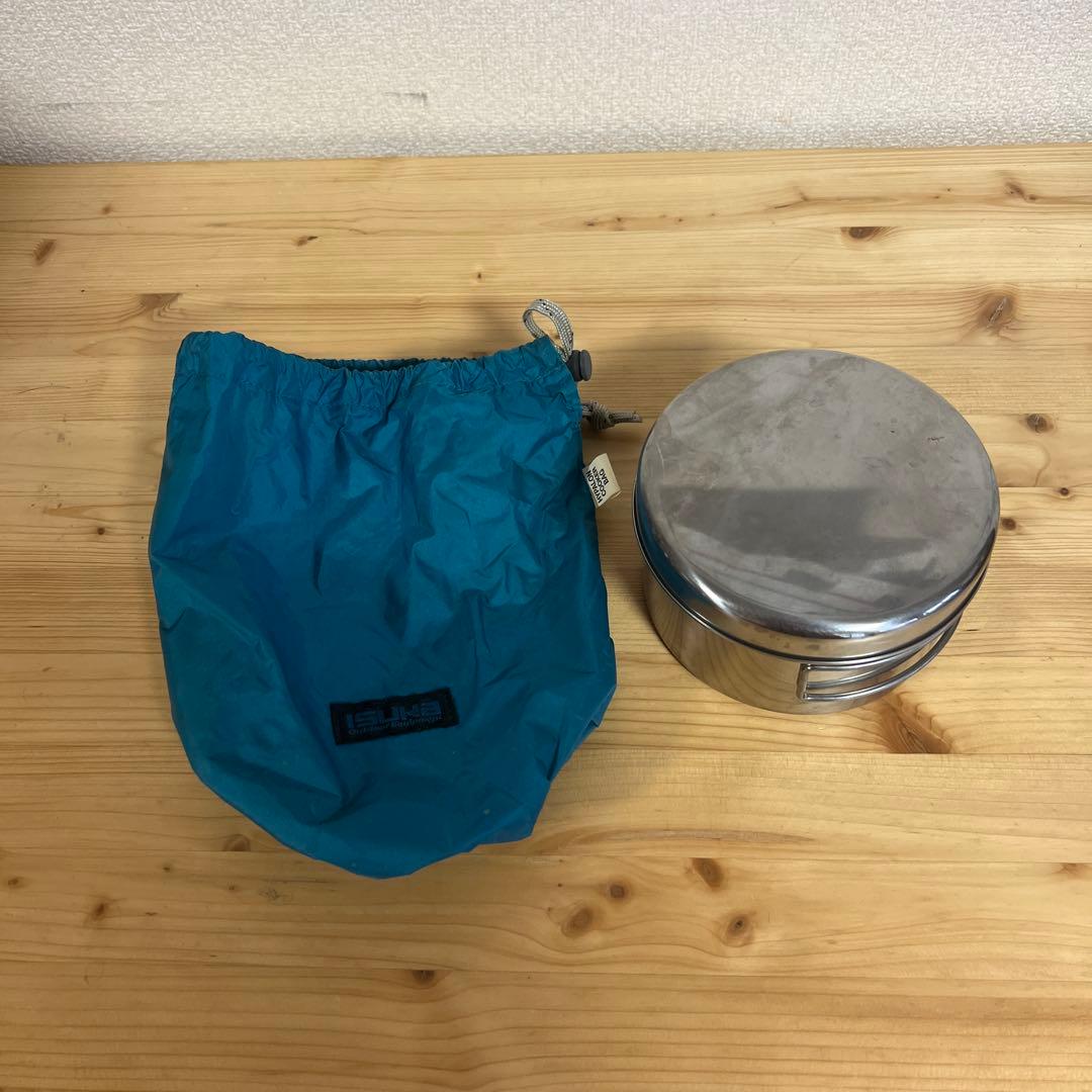 ISKAイスカ　ステンレス ライスクッカー 青収納袋付き ヤマメシケース ISUKA（イスカ）｜ウエストウェブストア｜アウトドア