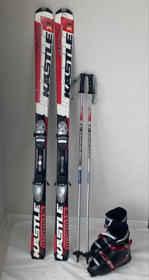 KASTLE TECSPEED 036 スキーセット　140センチ　靴25センチ ZX ALPHA
