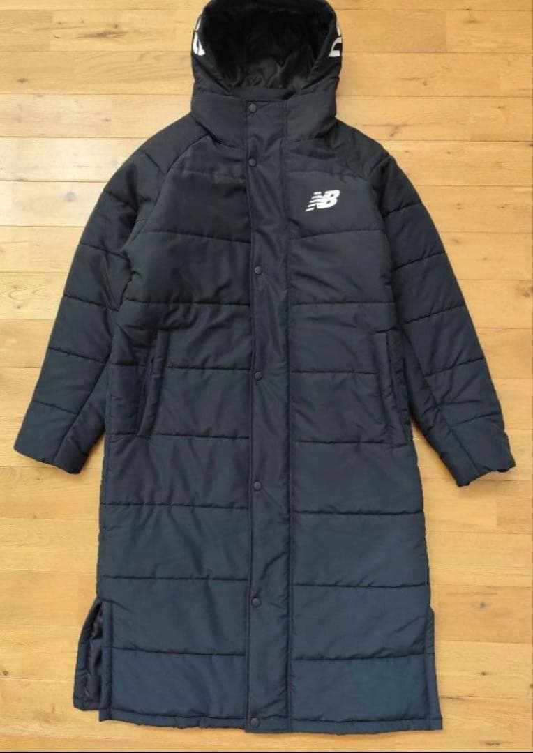 NEW BALANCE ニューバランス ベンチコート 黒 M 防寒 New Balance（ニューバランス） ベンチコート ロングコート 中綿コート