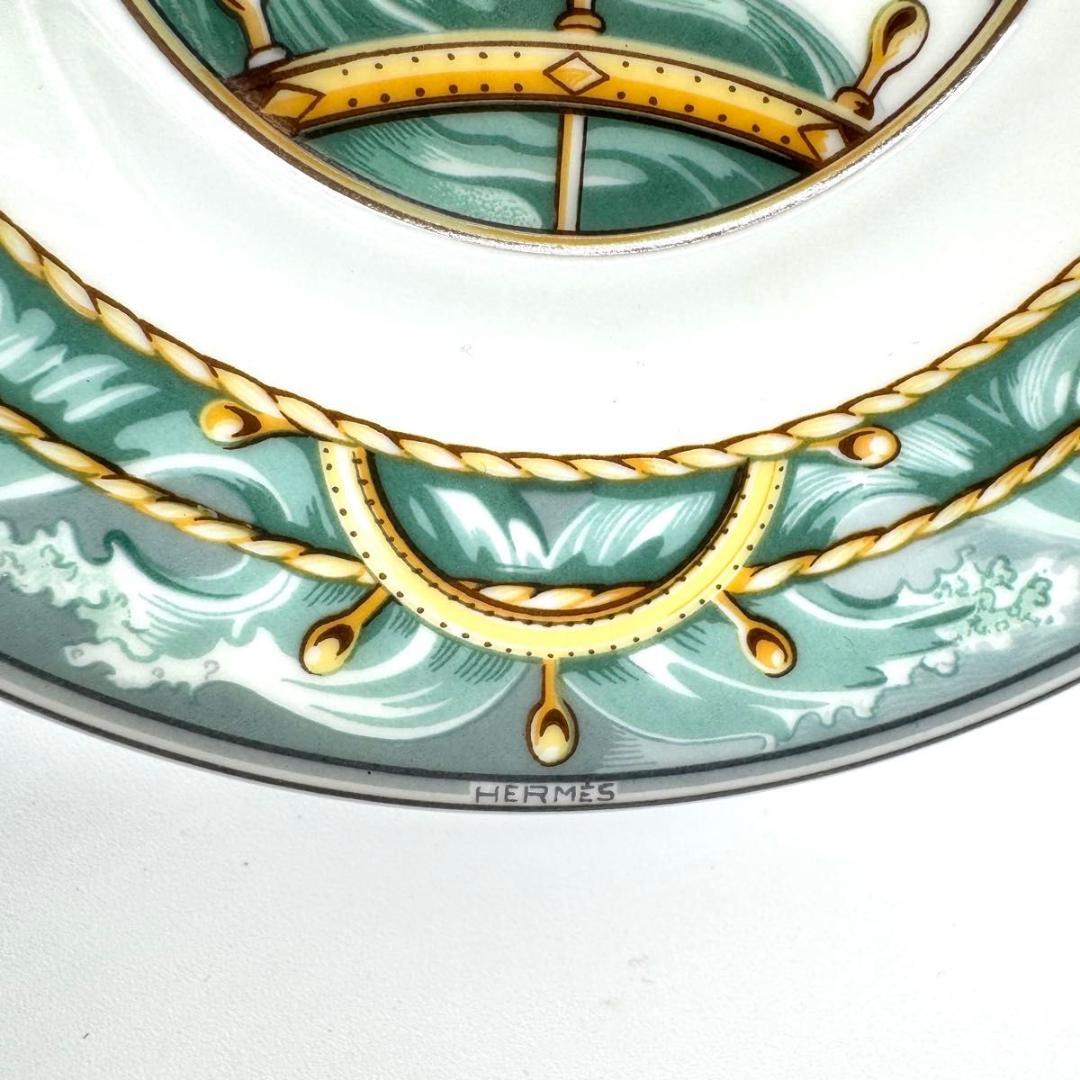 廃盤 希少 HERMES パッチワーク 突風 ブラスク 磁器 ソーサーのみ