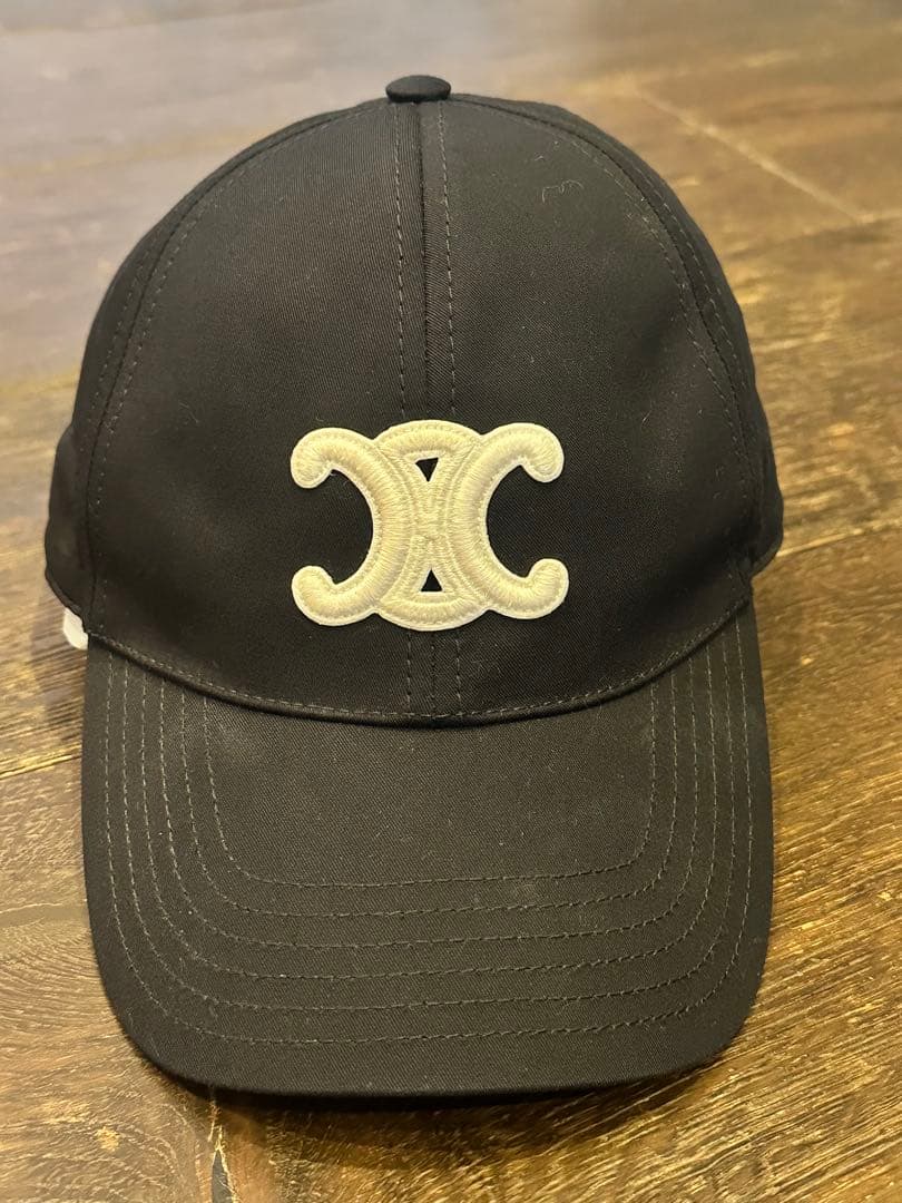 CELINE ブラックキャップ M CELINE（セリーヌ） キャップ レディース メンズ ブランド コットン