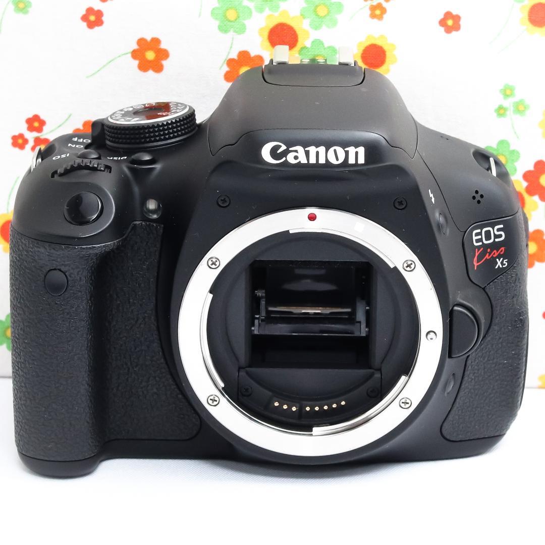 美品 Canon Kiss X5☆スマホ転送！☆人気の一眼レフ♪☆自撮り可能
