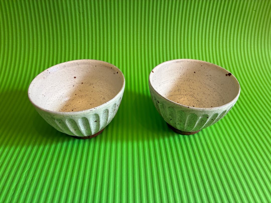 余宮隆　白しのぎカフェオレボウル　2点セット