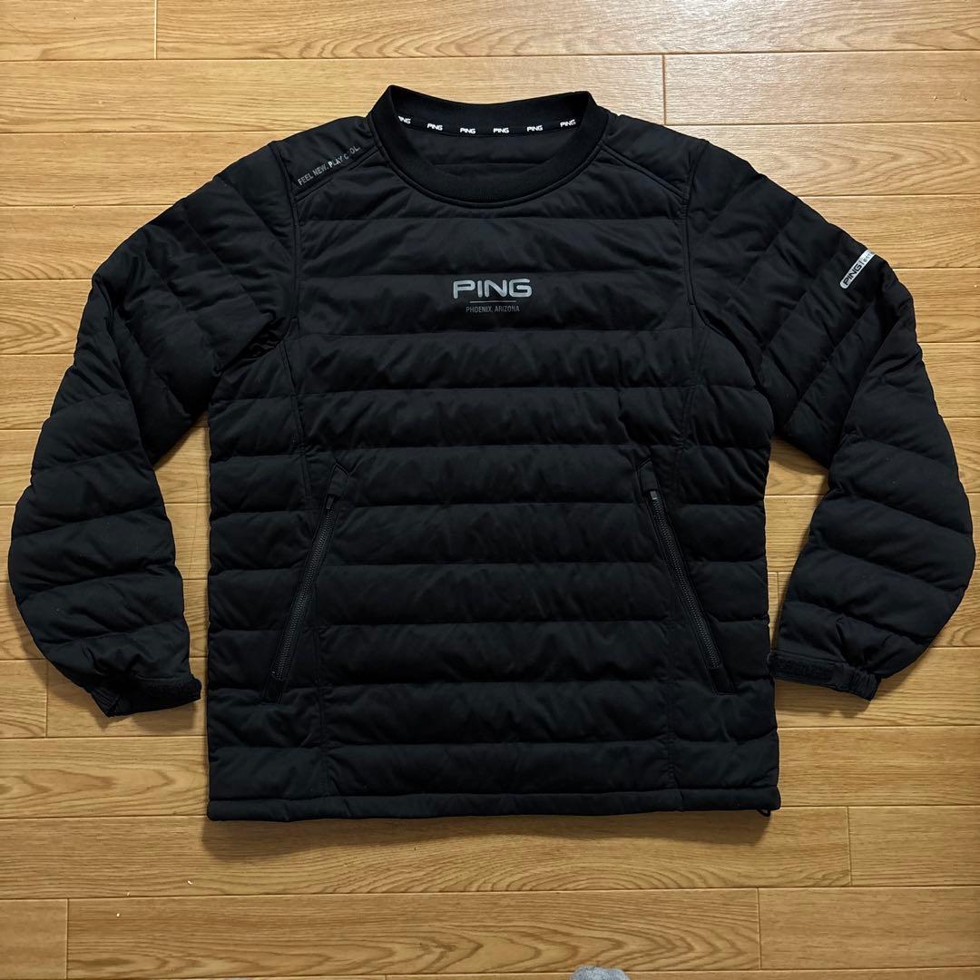 PING ピン　トライストレッチ高機能中綿プルオーバー　ブラック　Lサイズ PING（ピン） アパレル トライストレッチ 高機能 中綿 プルオーバー