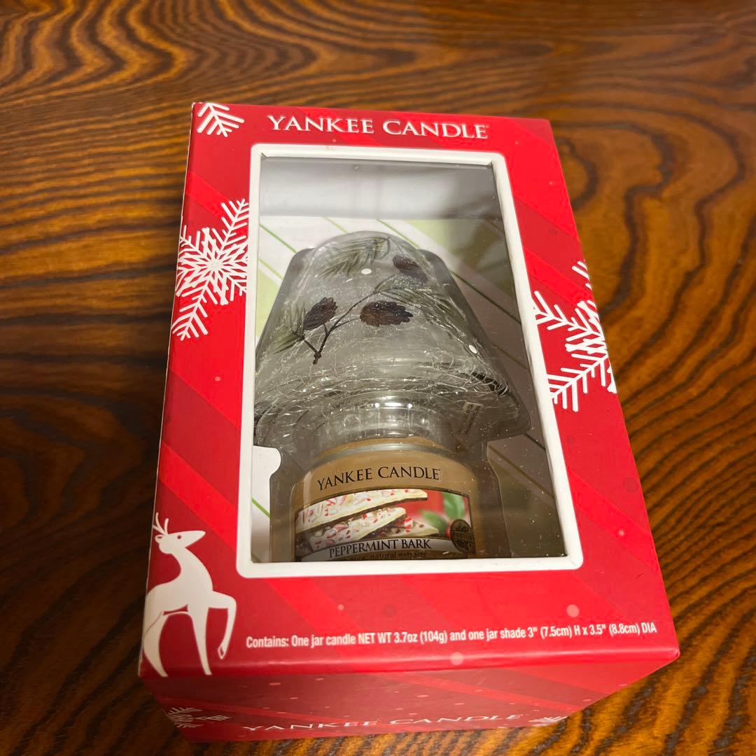 ヤンキーキャンドル クリスマス　ペパーミントバーク　キャンドルホルダー　値引不可 ヤンキーキャンドル クリスマス ペパーミントバーク キャンドル