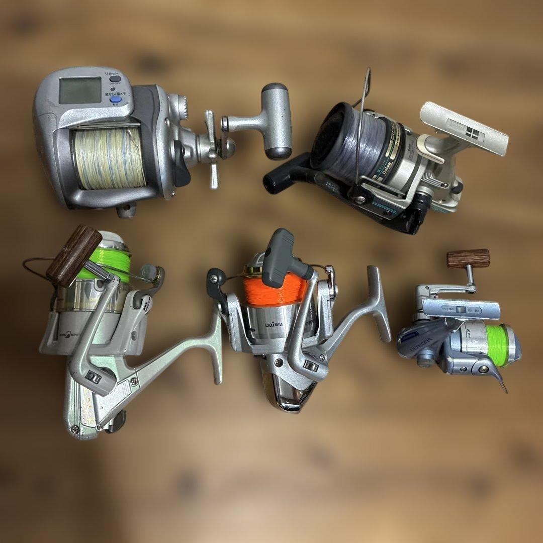 ダイワ ・シマノ　フィッシングリール 【ジャンク　5セット】 Yahoo!オークション - シマノ ダイワ ジャンクリール 5台セット ／管理
