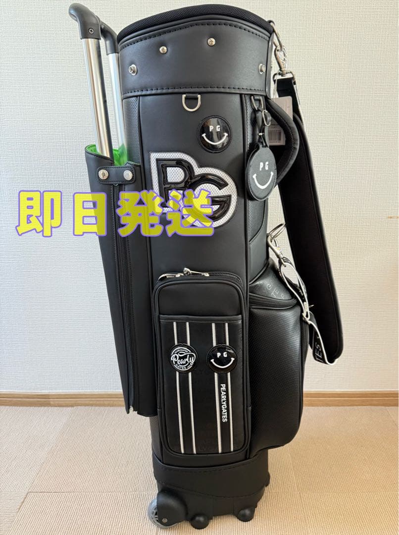 即日発送 PEARLY GATES PG キャディバッグ ブラック PEARLY GATES（パーリーゲイツ） ゴルフ 「PEARLY GATES」PG is PG