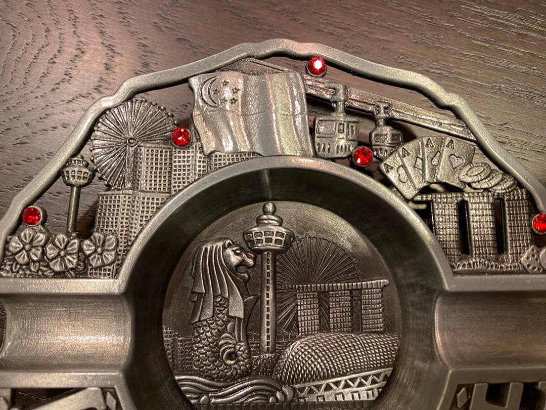 未使用 美品】シンガポール お土産 灰皿 観賞用 マリーナベイサンズ SG