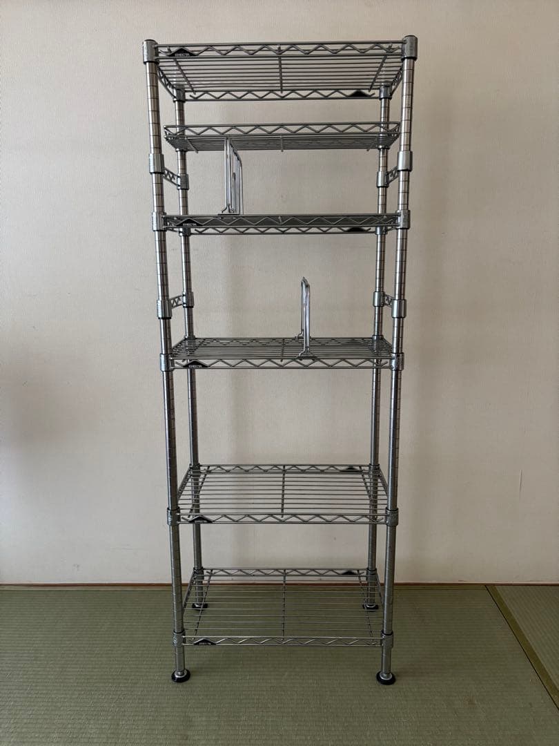 エレクター５段棚　ブックシェルフ付き アクリル板1枚付き 楽天市場】エレクターベーシック ワイヤーシェルフ用アクリル板 W450