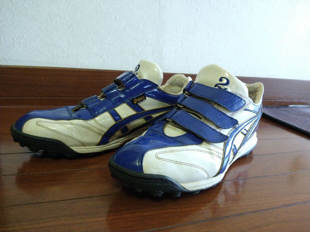 アシックス トレーニングシューズ 青白 ベルクロ　28.5 ASICS（アシックス） 【サイズ交換送料無料】ホワイト×ブルー 野球