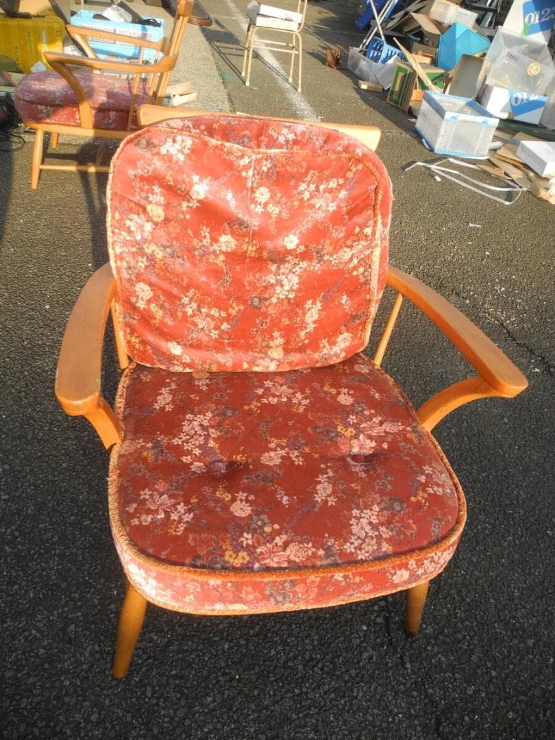 こ*う様 C15４）キツツキマークの飛騨産業　アームチェア／旧ロゴ　ヴィンテージ 飛騨産業 キツツキマーク アームチェア 木製 ウィンザーチェア