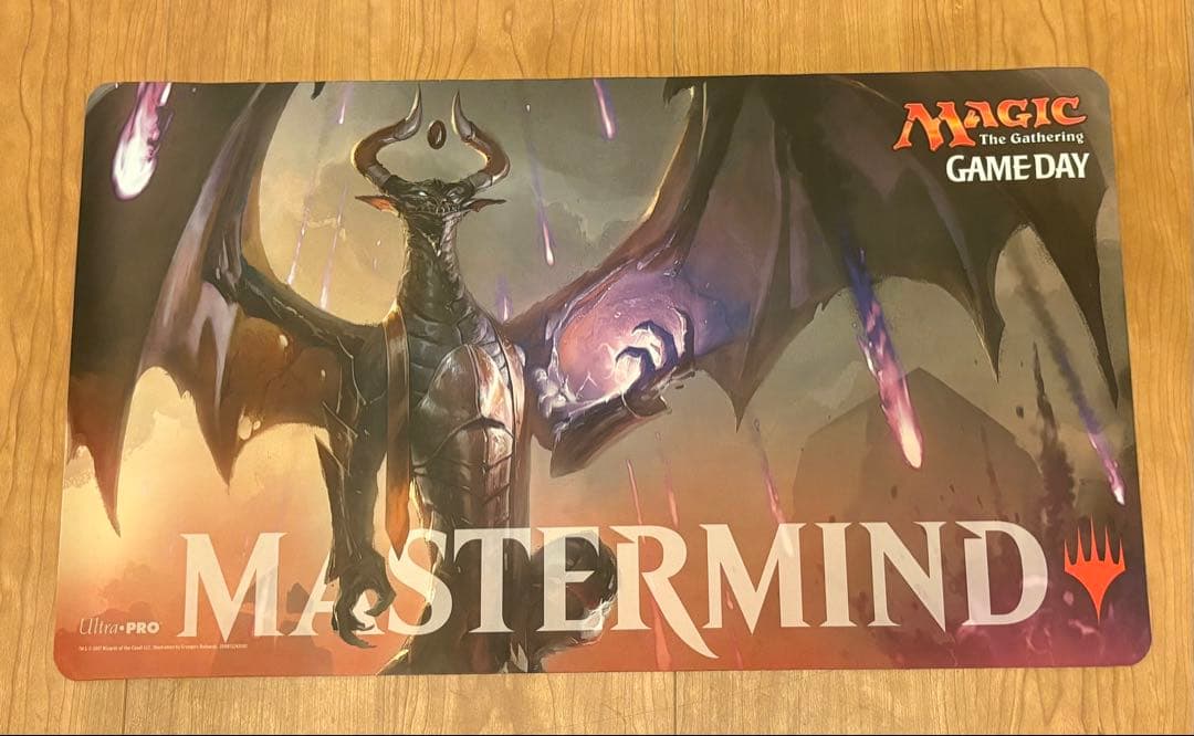 ニコル ボーラス プレイマット　破滅の刻　貴重品　未使用美品　セール PAX East会場限定販売プレイマット公開、ステンドグラス風に描かれた